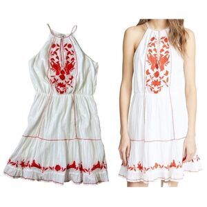 Joie Women's Clemency Flounce Boho Folk Spanish Style Mini Dress Size Small